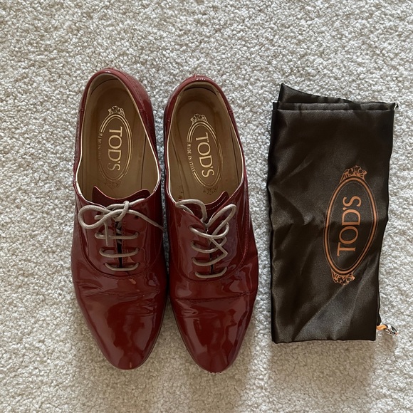 COPY - Tod’s Leather Oxfords Shoes 7.5 - Picture 1 of 10